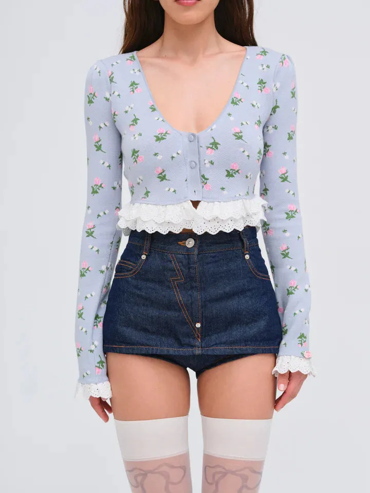 For Love and Lemons Amalia Knit Cardigan
