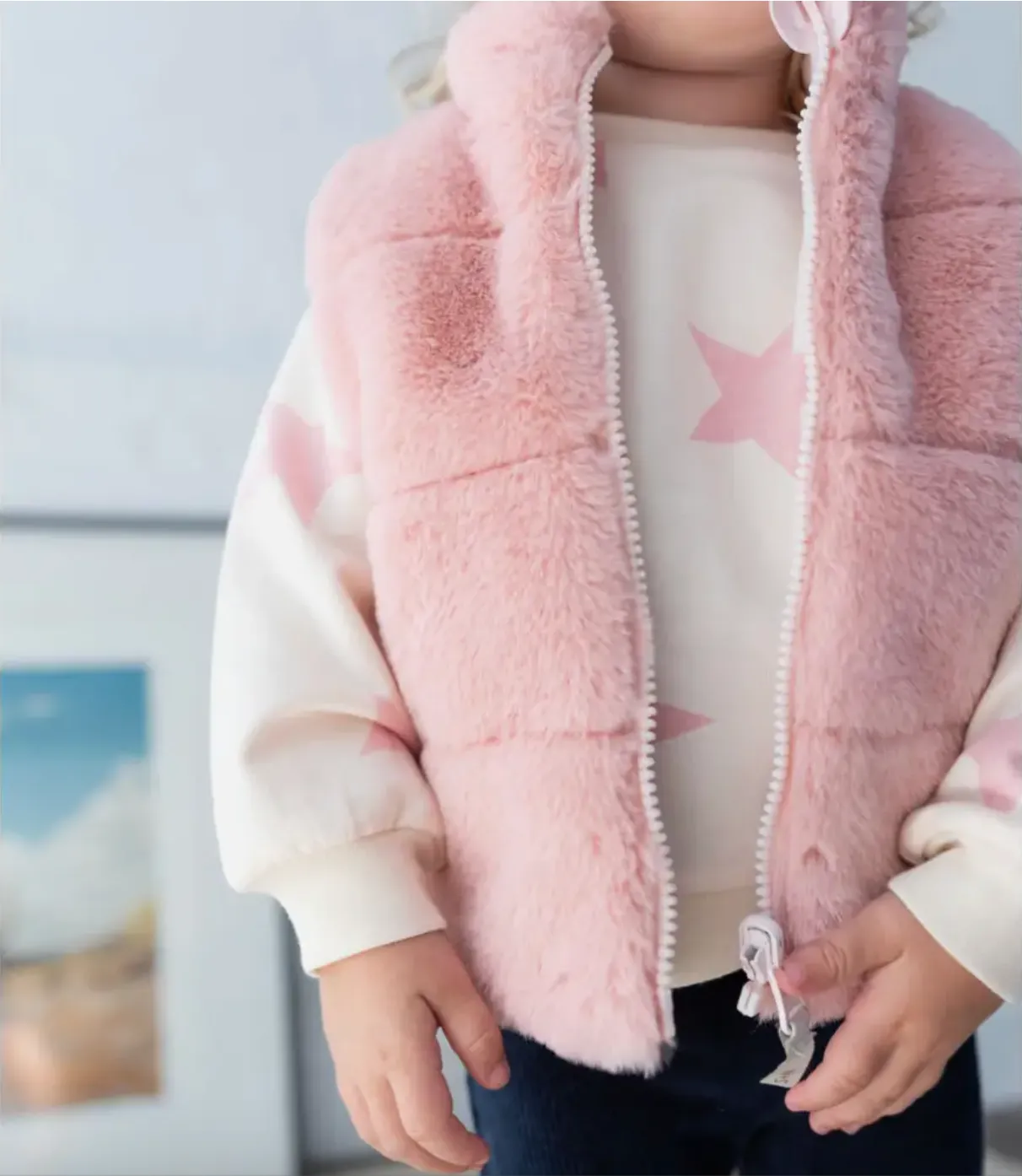 Frankie Sweatshirt in Signature Pink Stars