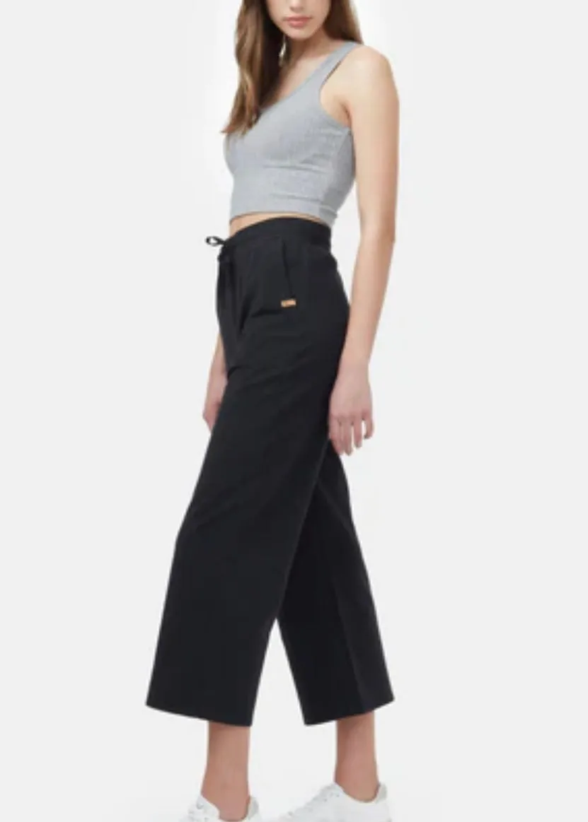 French Terry Cropped Wide Leg Sweatpant