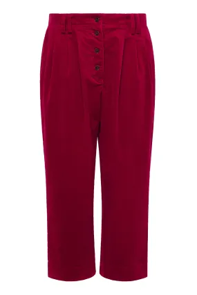 Frisa Organic Cotton Trouser Cherry