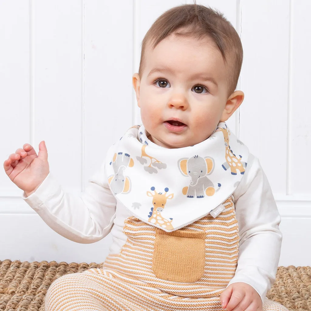 Giraffe and elephant bib