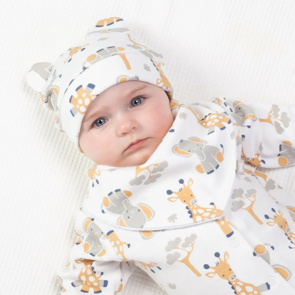 Giraffe and elephant bib