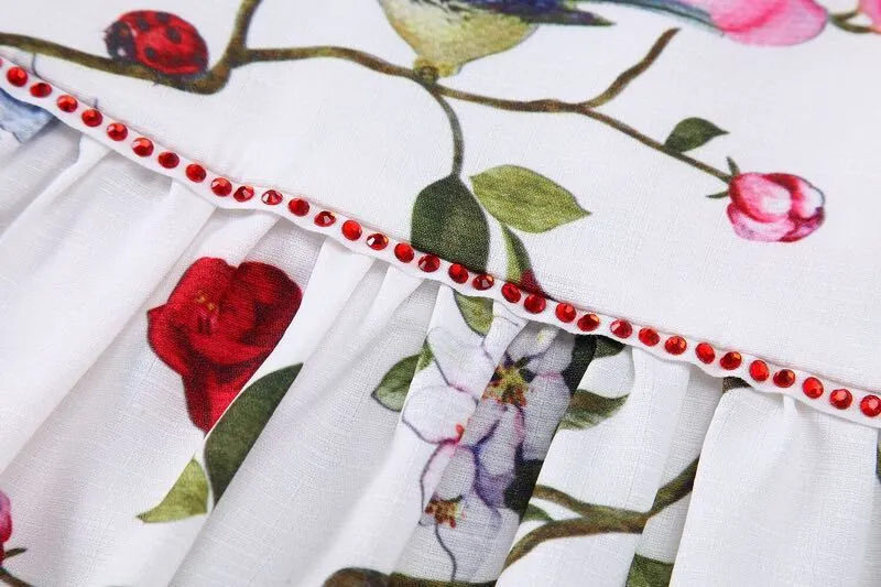 Girls Floral Summer Dress, Size 2-6 Yrs