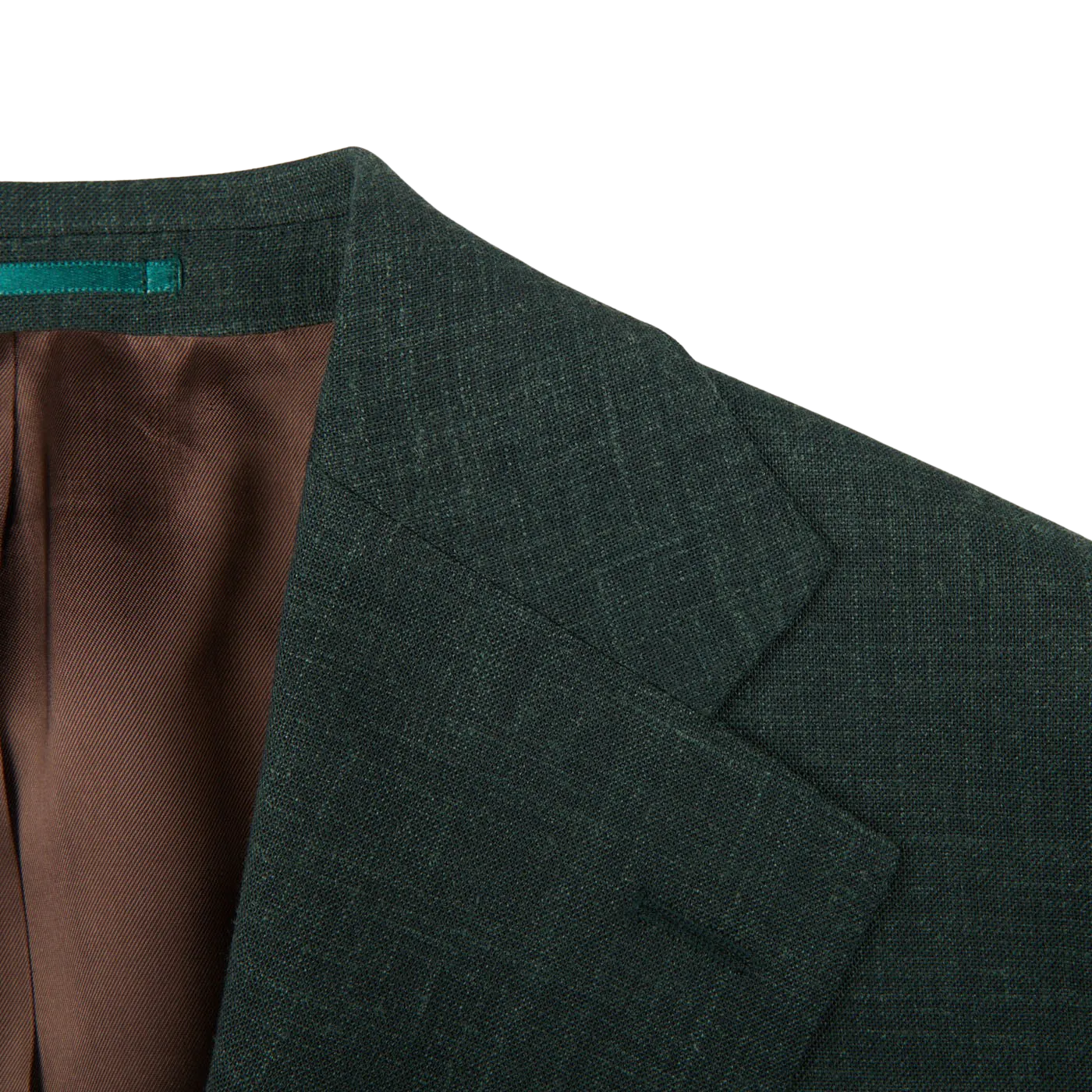 Green Melange Wool Linen Suit Jacket