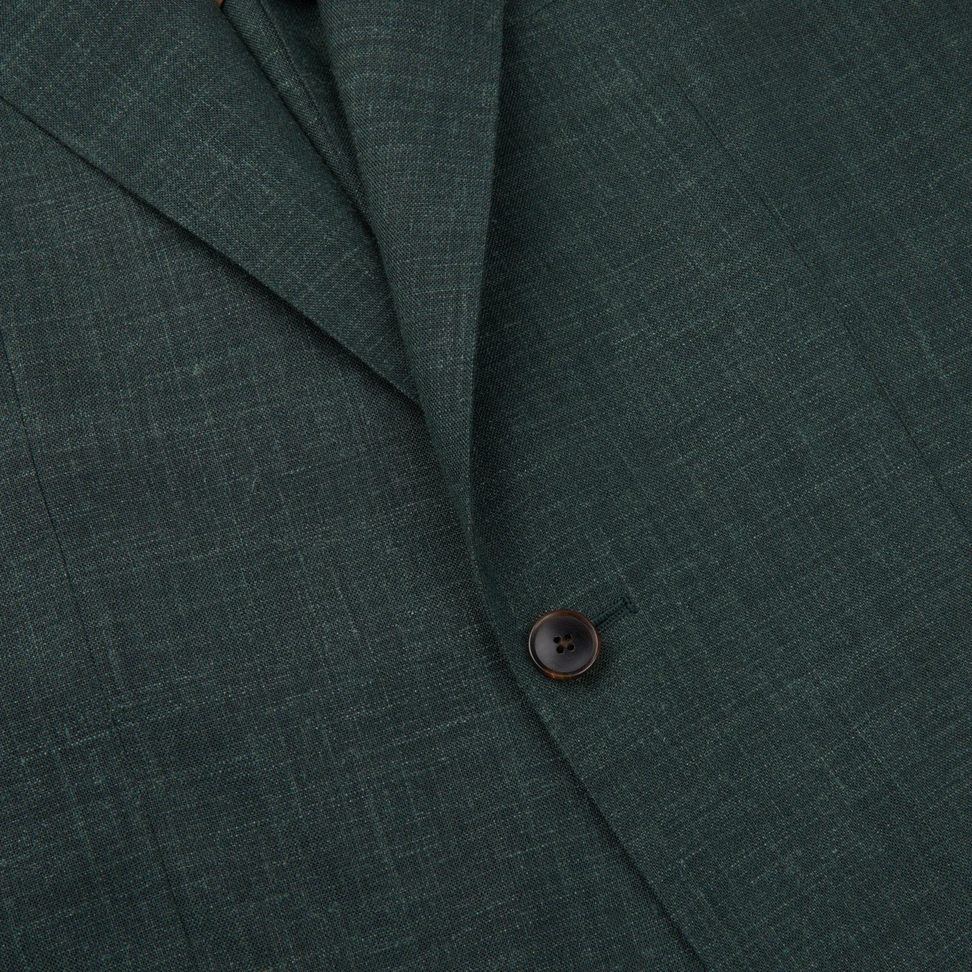 Green Melange Wool Linen Suit Jacket