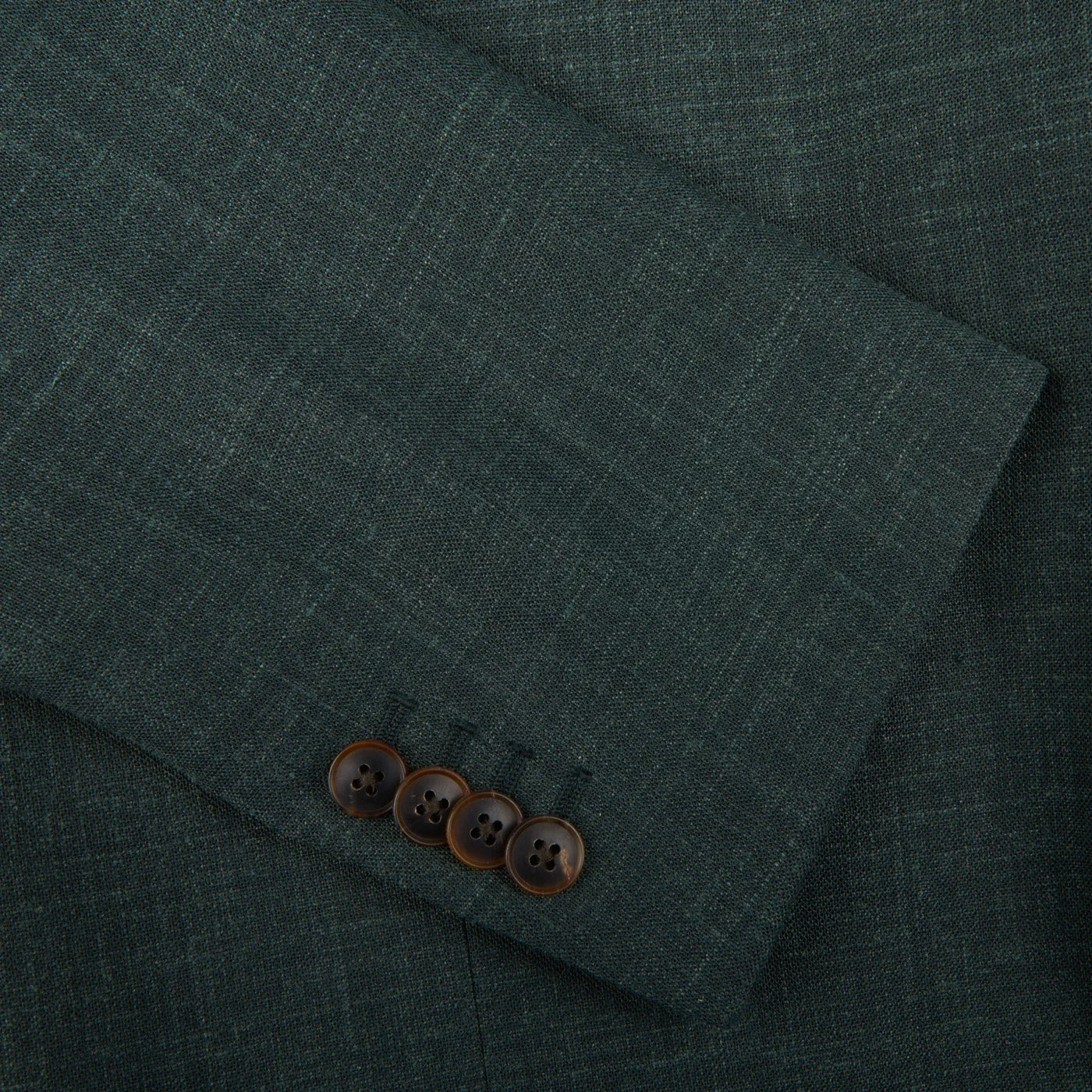 Green Melange Wool Linen Suit Jacket