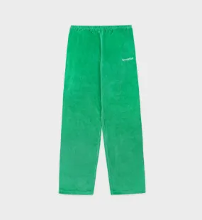 Health Ivy Velour Sweatpant - Verde/White