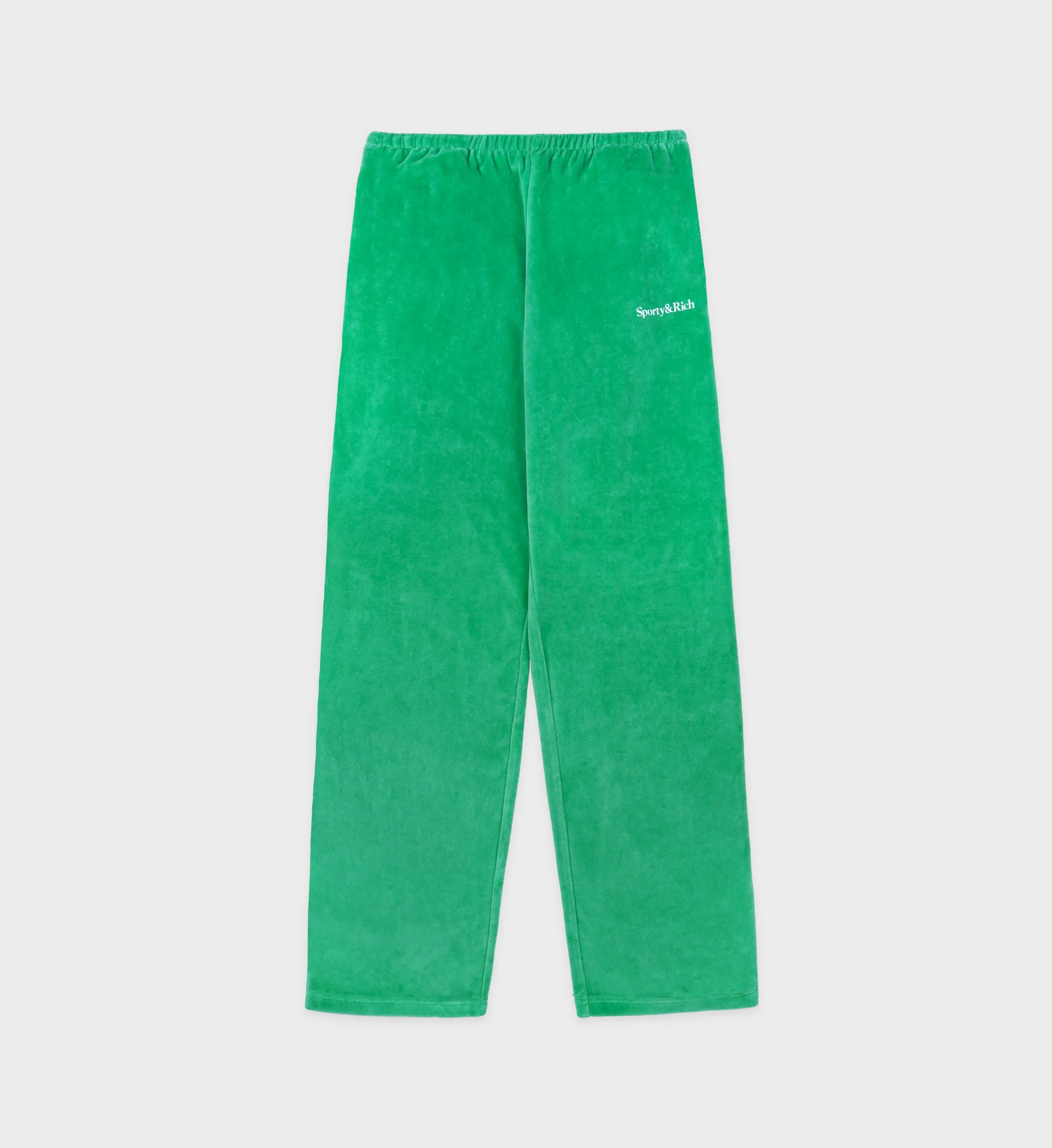 Health Ivy Velour Sweatpant - Verde/White