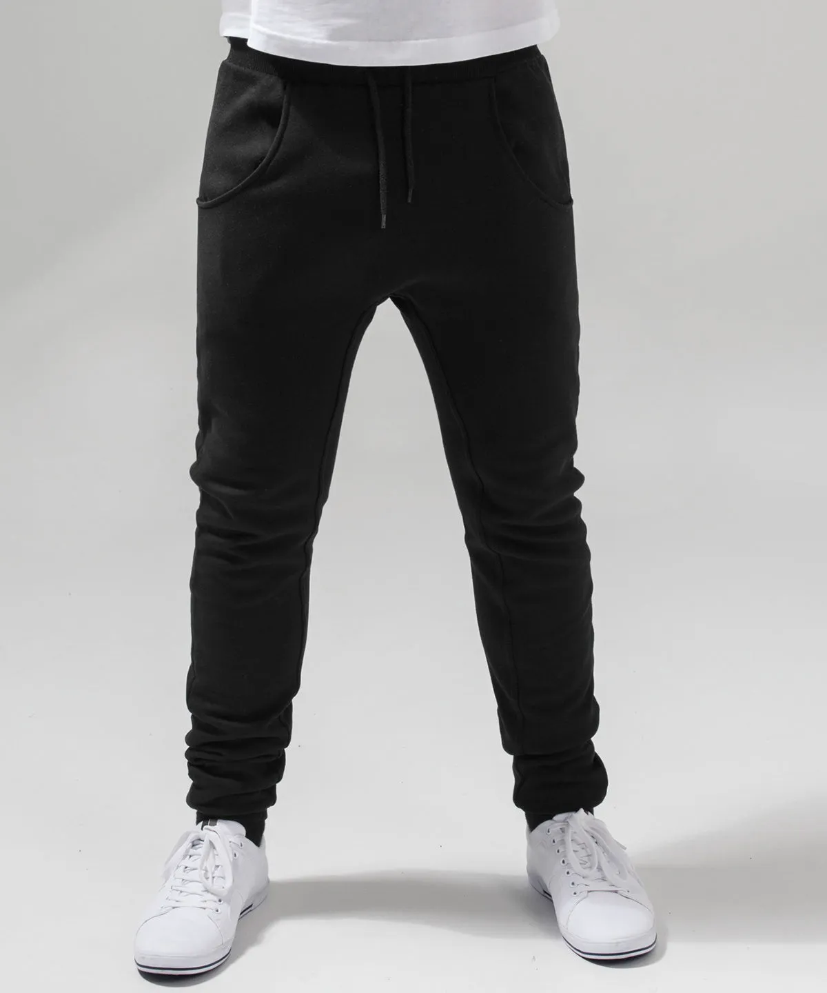 Heavy deep-crotch sweatpants | Heather Grey