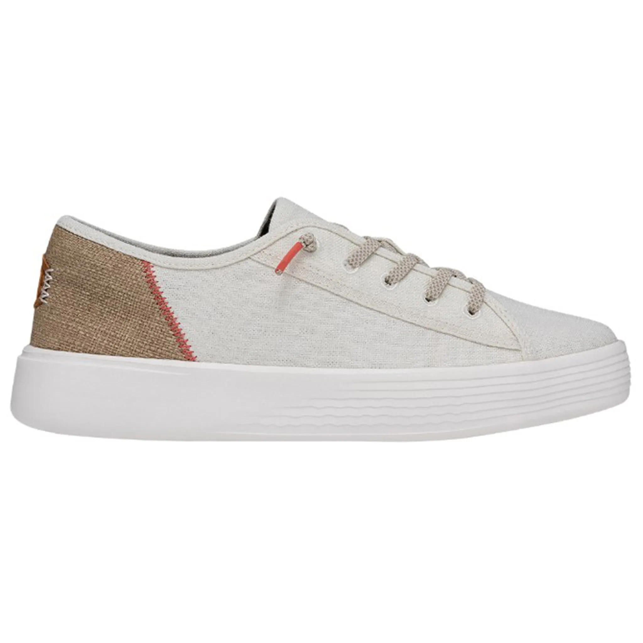 Hey Dude Women's Cody Craft Linen White Shoes