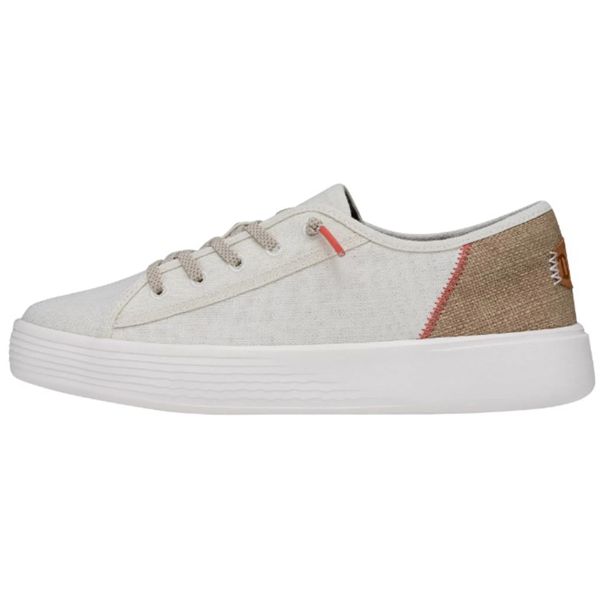 Hey Dude Women's Cody Craft Linen White Shoes