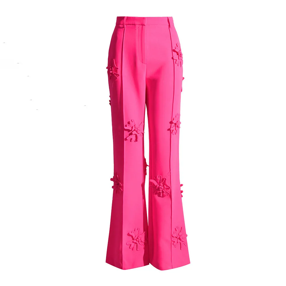 HOTARU FLowER DECORATED PANTS and Blazer SET