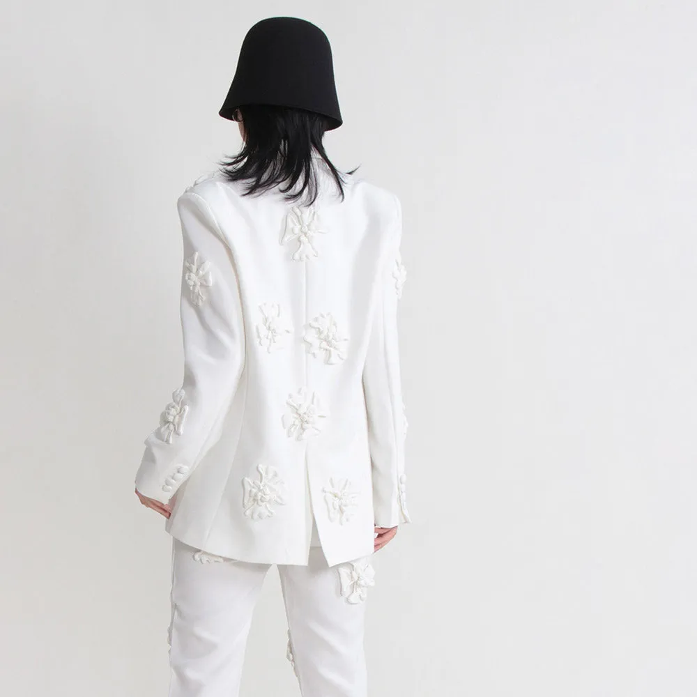 HOTARU FLowER DECORATED PANTS and Blazer SET