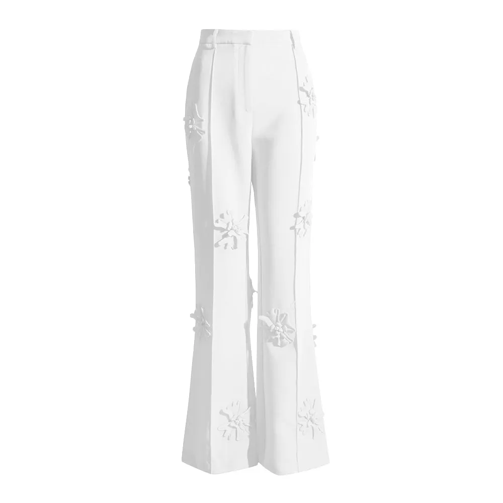 HOTARU FLowER DECORATED PANTS and Blazer SET