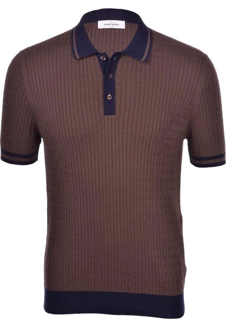 ID50238-Gran Sasso Brown Cable Polo
