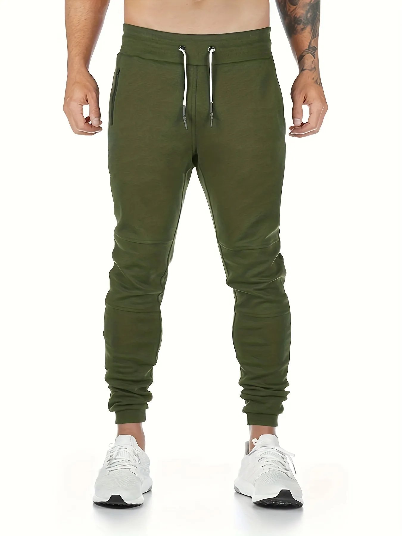 Ilooove Drawstring Sweatpants Loose Fit Pants Men's Casual Slightly Stretch Joggers For Men Spring Autumn Running Jogging