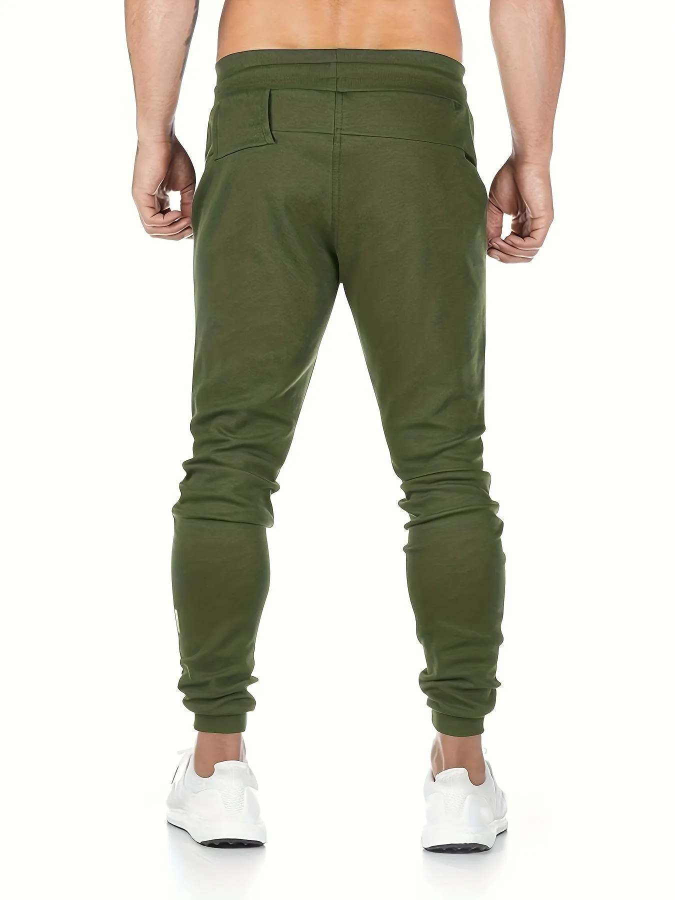 Ilooove Drawstring Sweatpants Loose Fit Pants Men's Casual Slightly Stretch Joggers For Men Spring Autumn Running Jogging