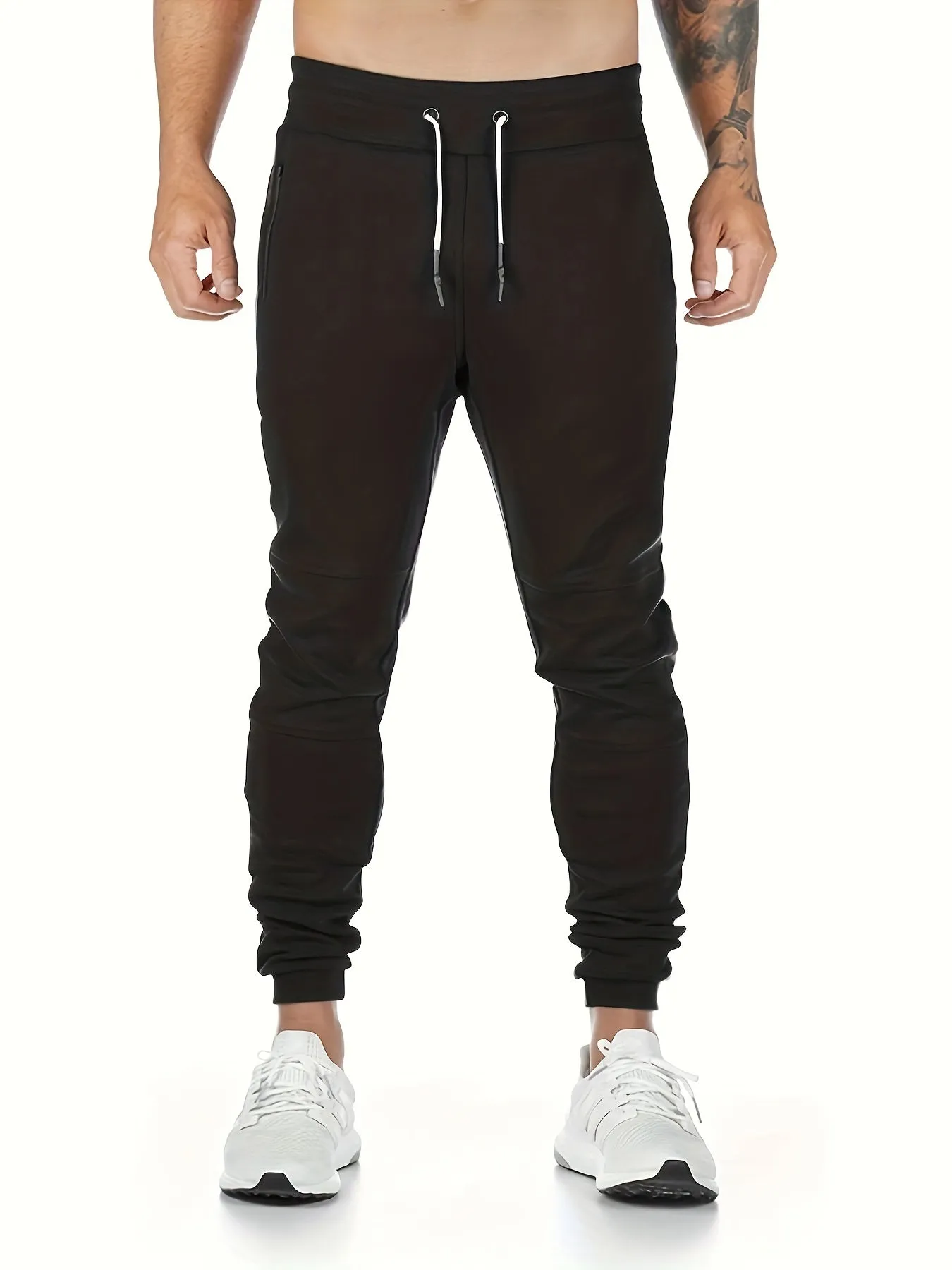 Ilooove Drawstring Sweatpants Loose Fit Pants Men's Casual Slightly Stretch Joggers For Men Spring Autumn Running Jogging