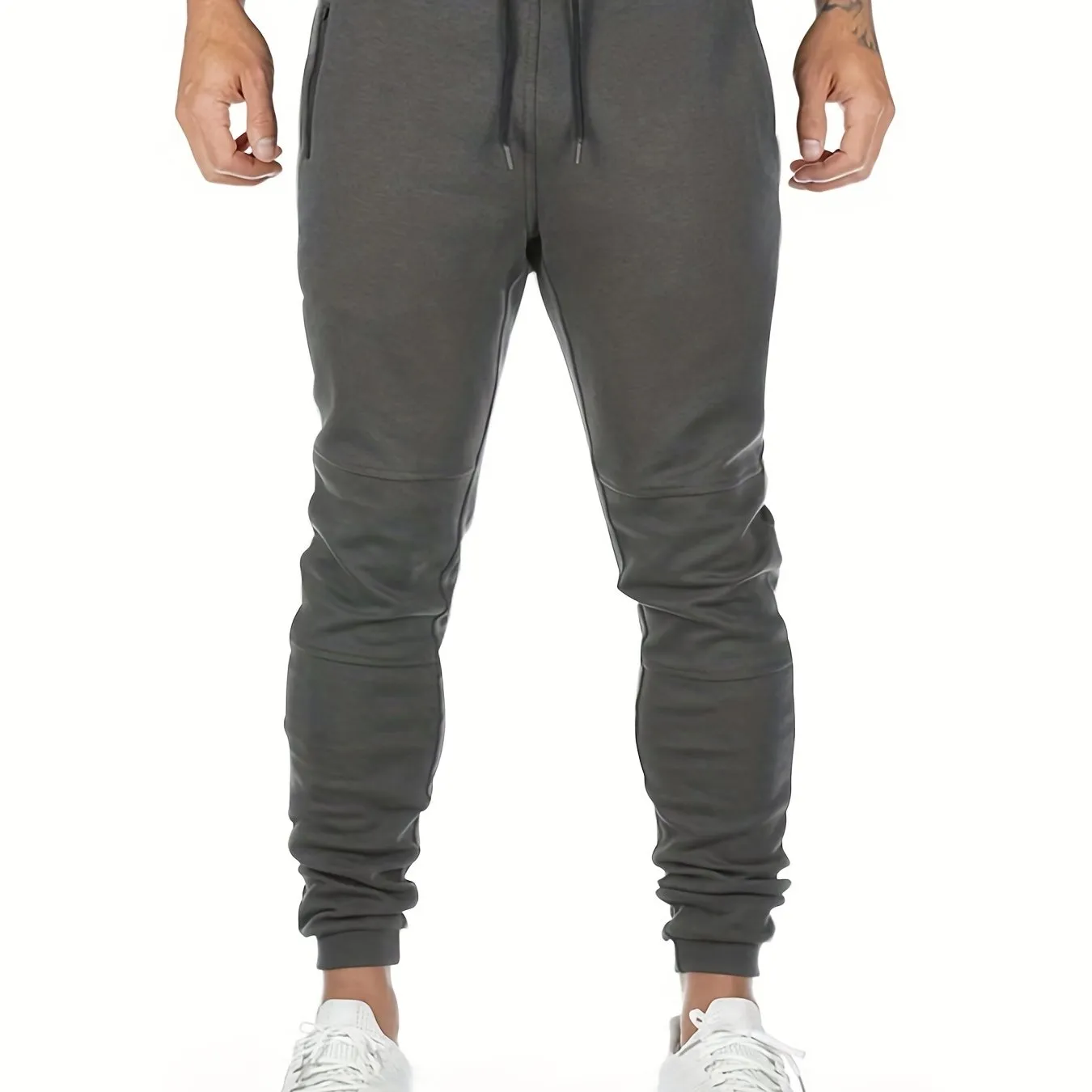 Ilooove Drawstring Sweatpants Loose Fit Pants Men's Casual Slightly Stretch Joggers For Men Spring Autumn Running Jogging