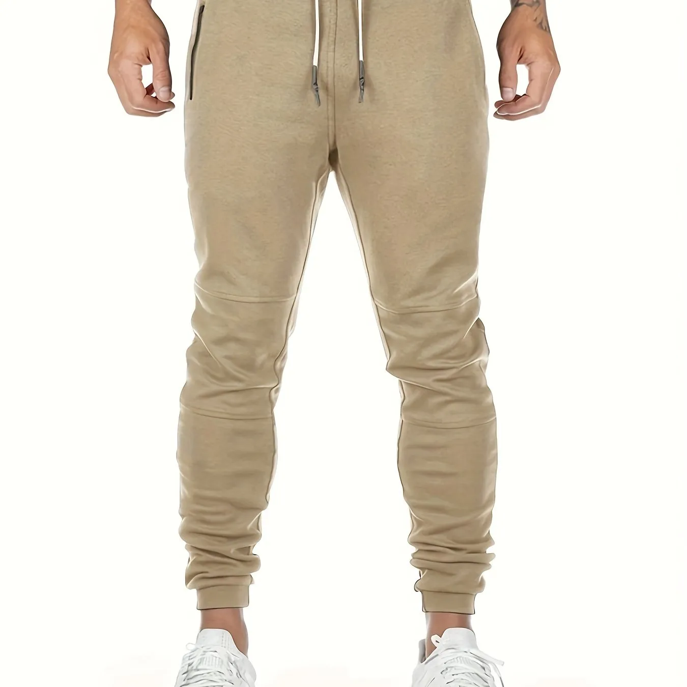 Ilooove Drawstring Sweatpants Loose Fit Pants Men's Casual Slightly Stretch Joggers For Men Spring Autumn Running Jogging