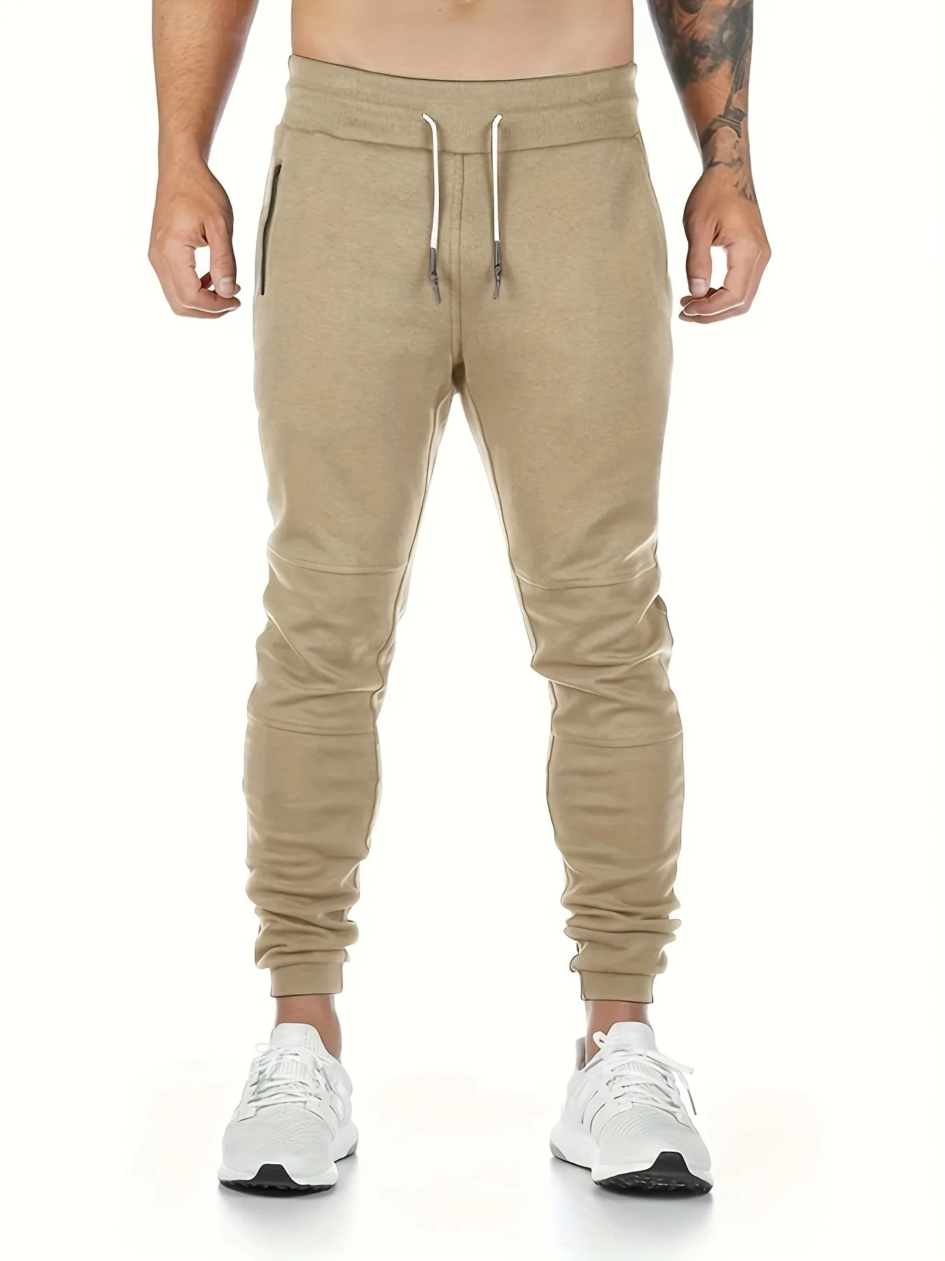 Ilooove Drawstring Sweatpants Loose Fit Pants Men's Casual Slightly Stretch Joggers For Men Spring Autumn Running Jogging