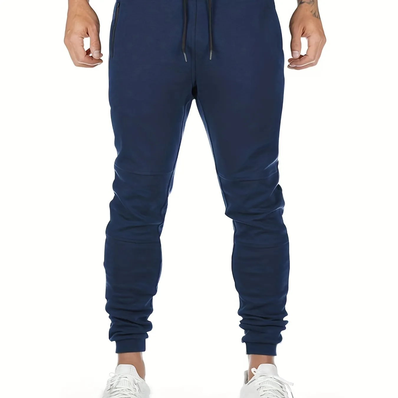Ilooove Drawstring Sweatpants Loose Fit Pants Men's Casual Slightly Stretch Joggers For Men Spring Autumn Running Jogging