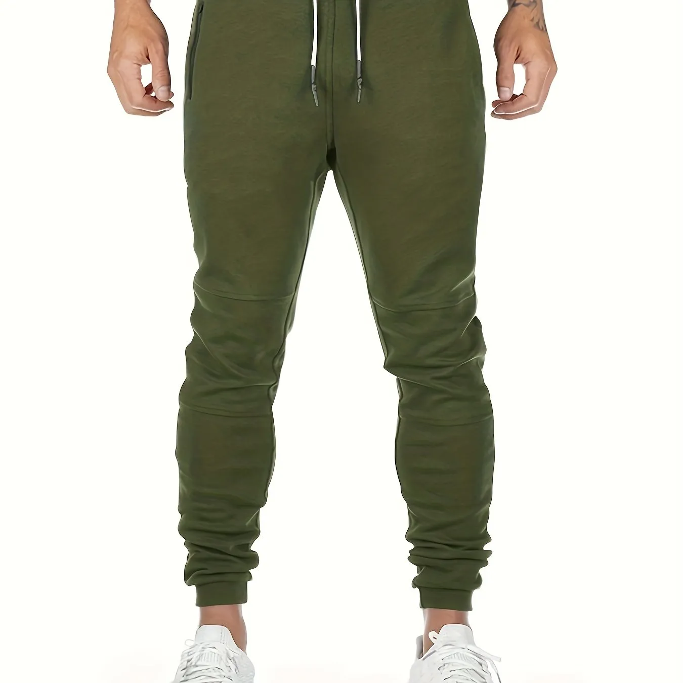 Ilooove Drawstring Sweatpants Loose Fit Pants Men's Casual Slightly Stretch Joggers For Men Spring Autumn Running Jogging