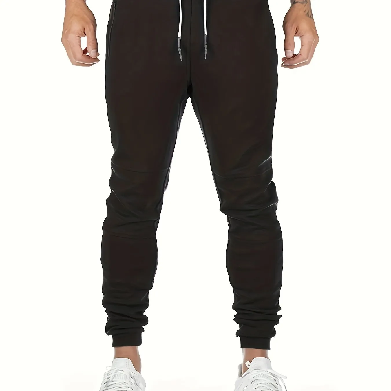 Ilooove Drawstring Sweatpants Loose Fit Pants Men's Casual Slightly Stretch Joggers For Men Spring Autumn Running Jogging