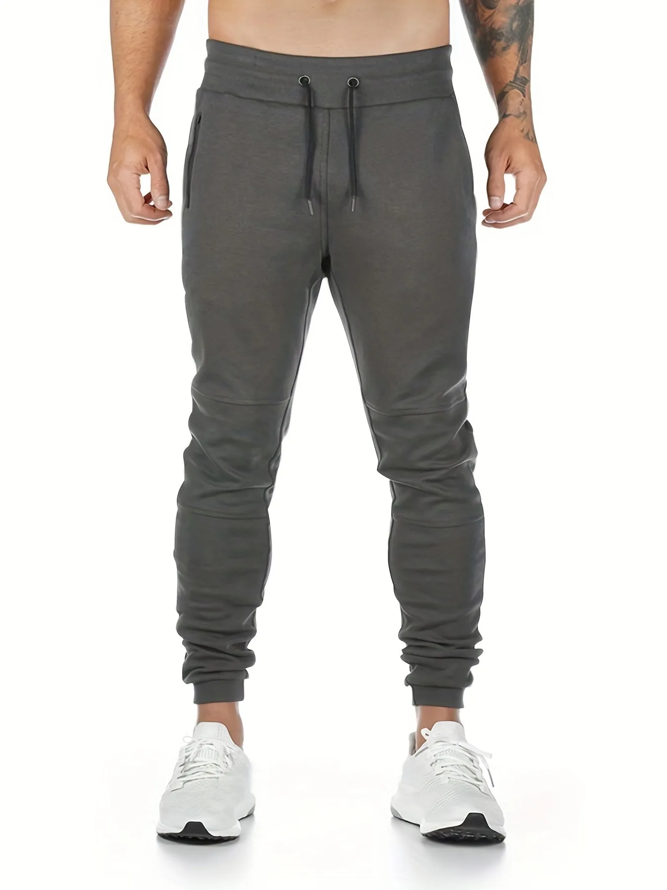 Ilooove Drawstring Sweatpants Loose Fit Pants Men's Casual Slightly Stretch Joggers For Men Spring Autumn Running Jogging