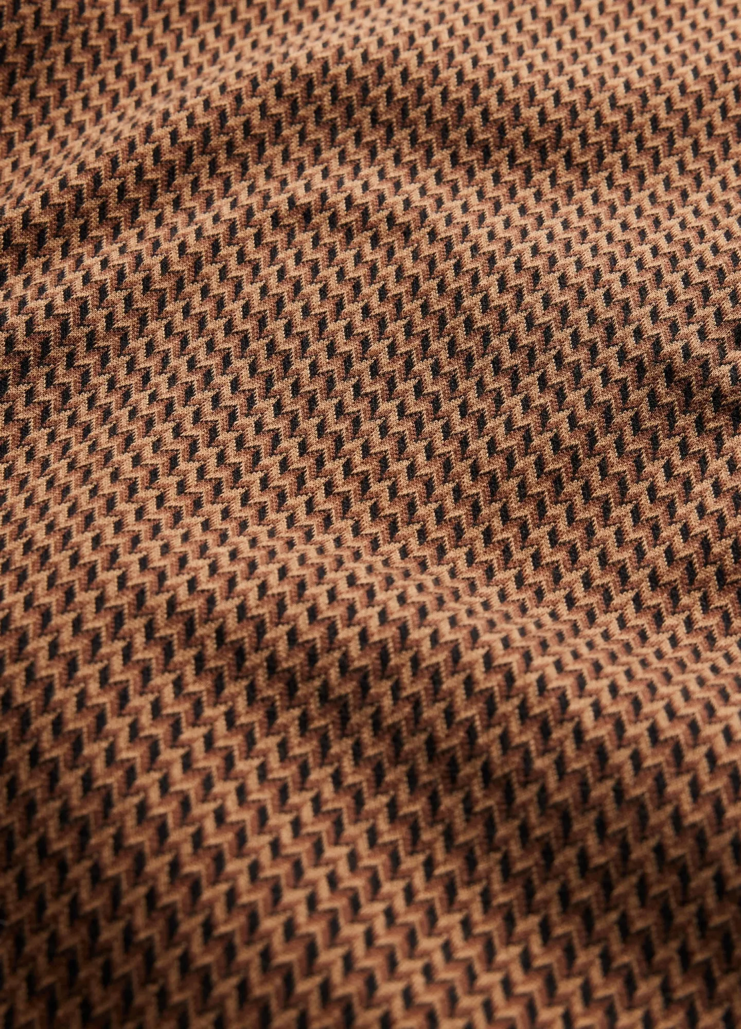 Jacquard Half Zip Sweatshirt Caramel
