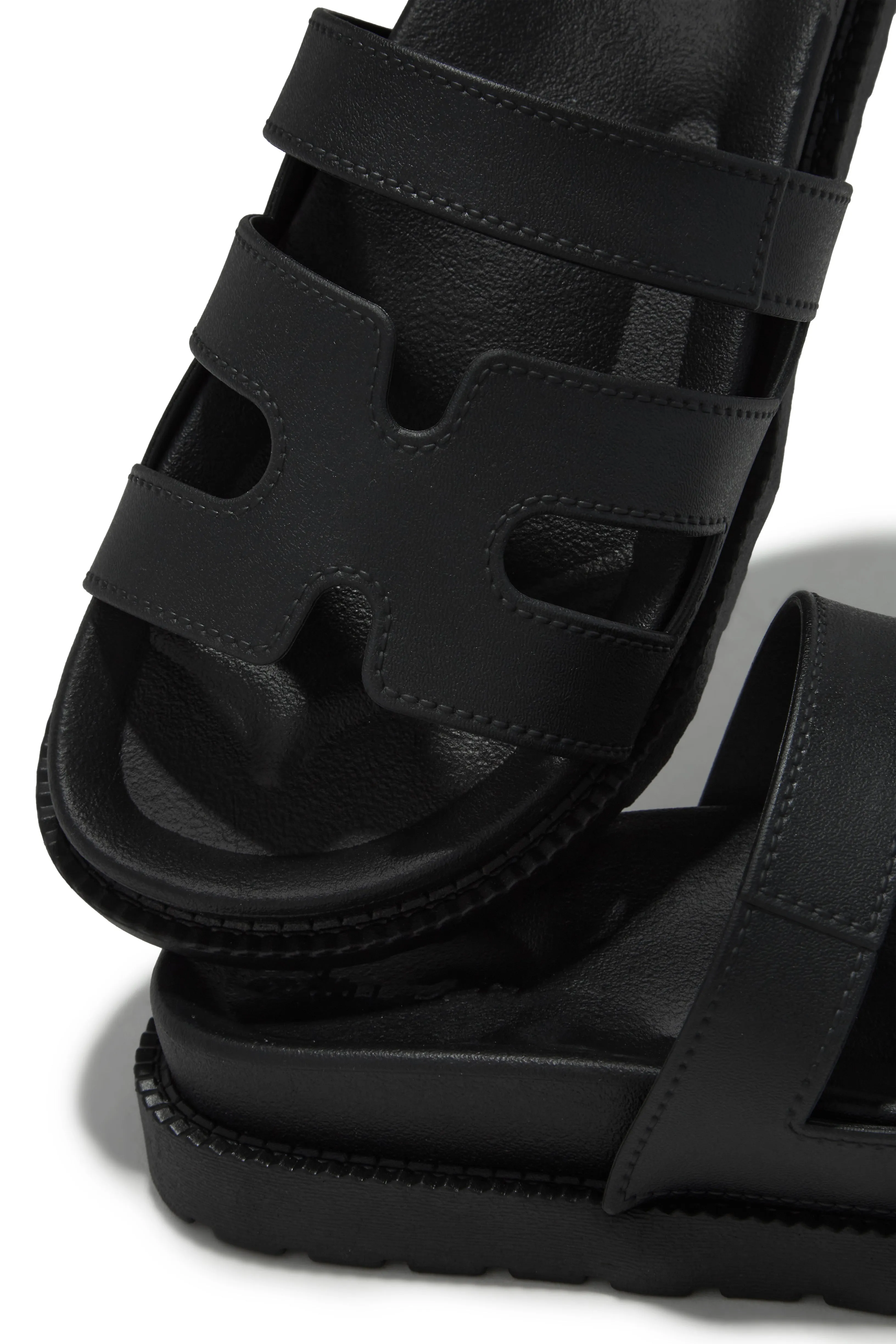 Kairi Chunky Slip On Sandals - Black