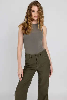 Kenzie Mesh Bodysuit in Falcon