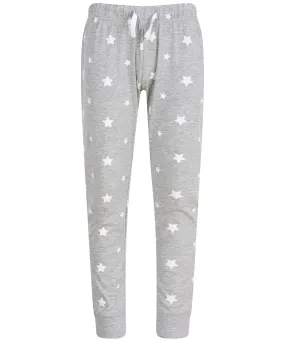 Kids cuffed lounge pants | Heather Grey/White Stars