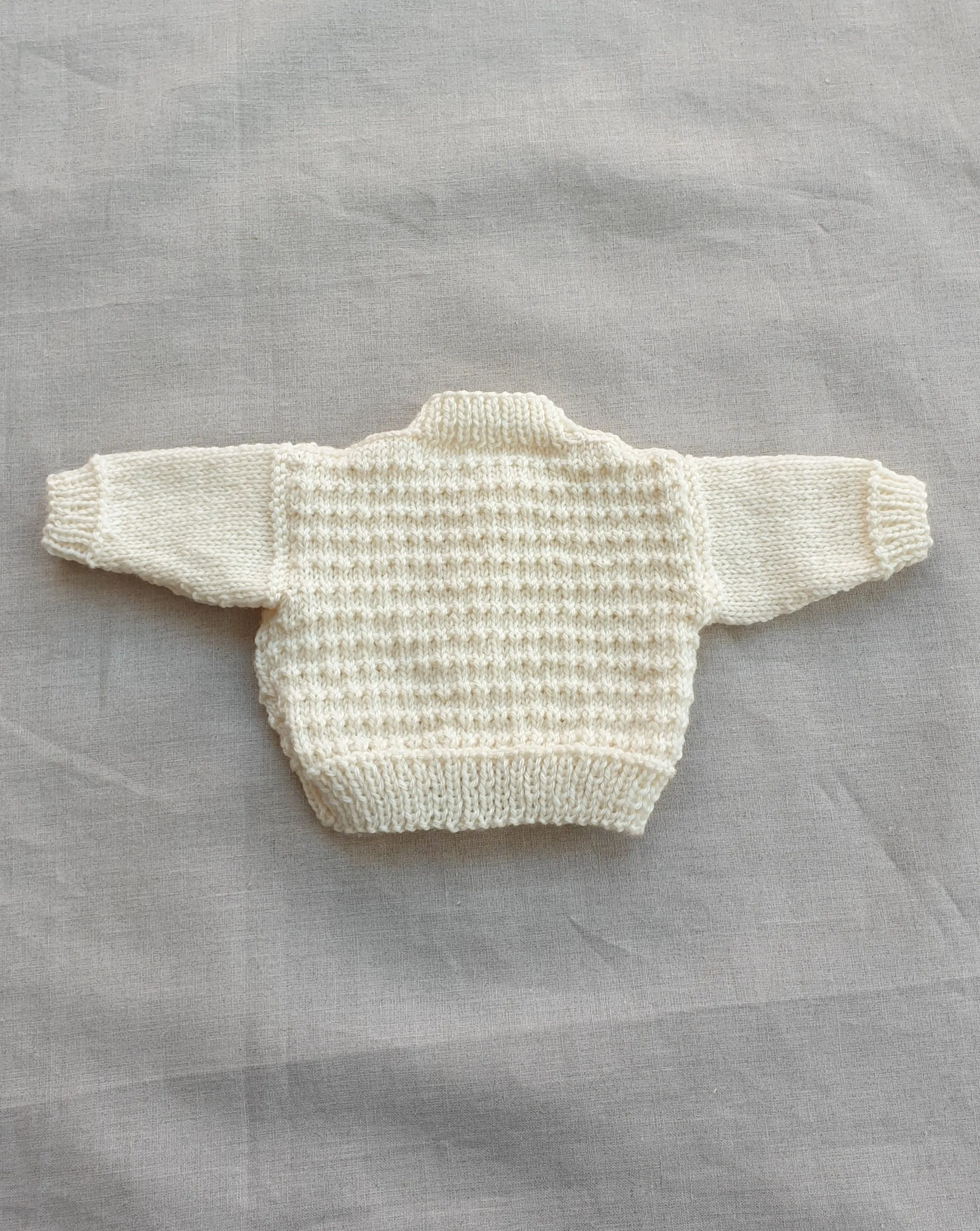 Knitted by Nana Cardigan Cream 0-3M
