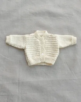 Knitted by Nana Cardigan Cream 0-3M