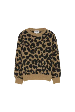 LAUREEN Mocca Leopard - Oversized Jumper
