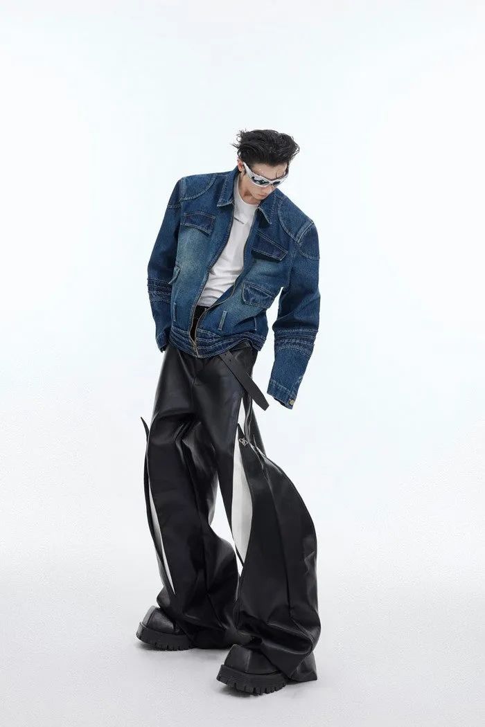 Leather Deconstructed Pants