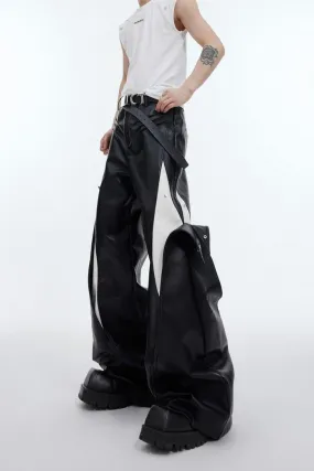 Leather Deconstructed Pants