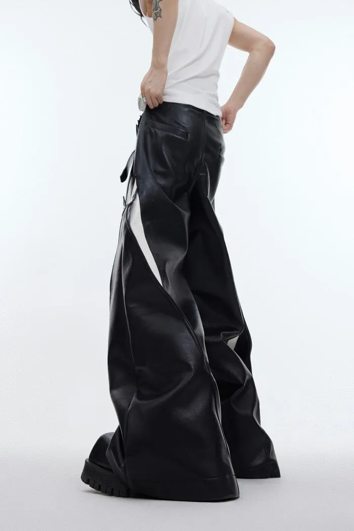 Leather Deconstructed Pants