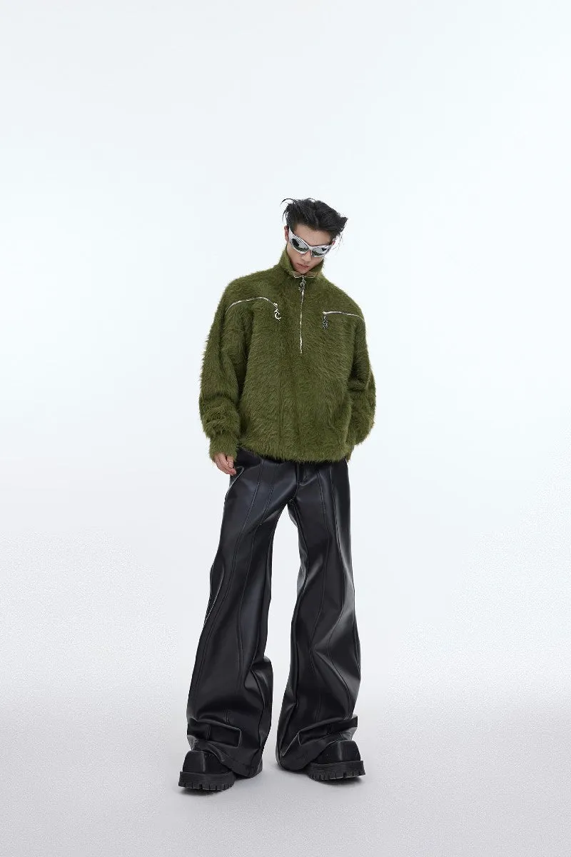 Leather Flared Trousers