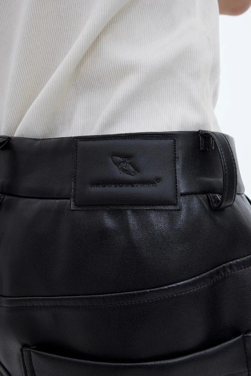 Leather Flared Trousers