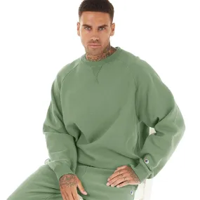 Light Green Raglan Sleeves Oversized Sweatshirt