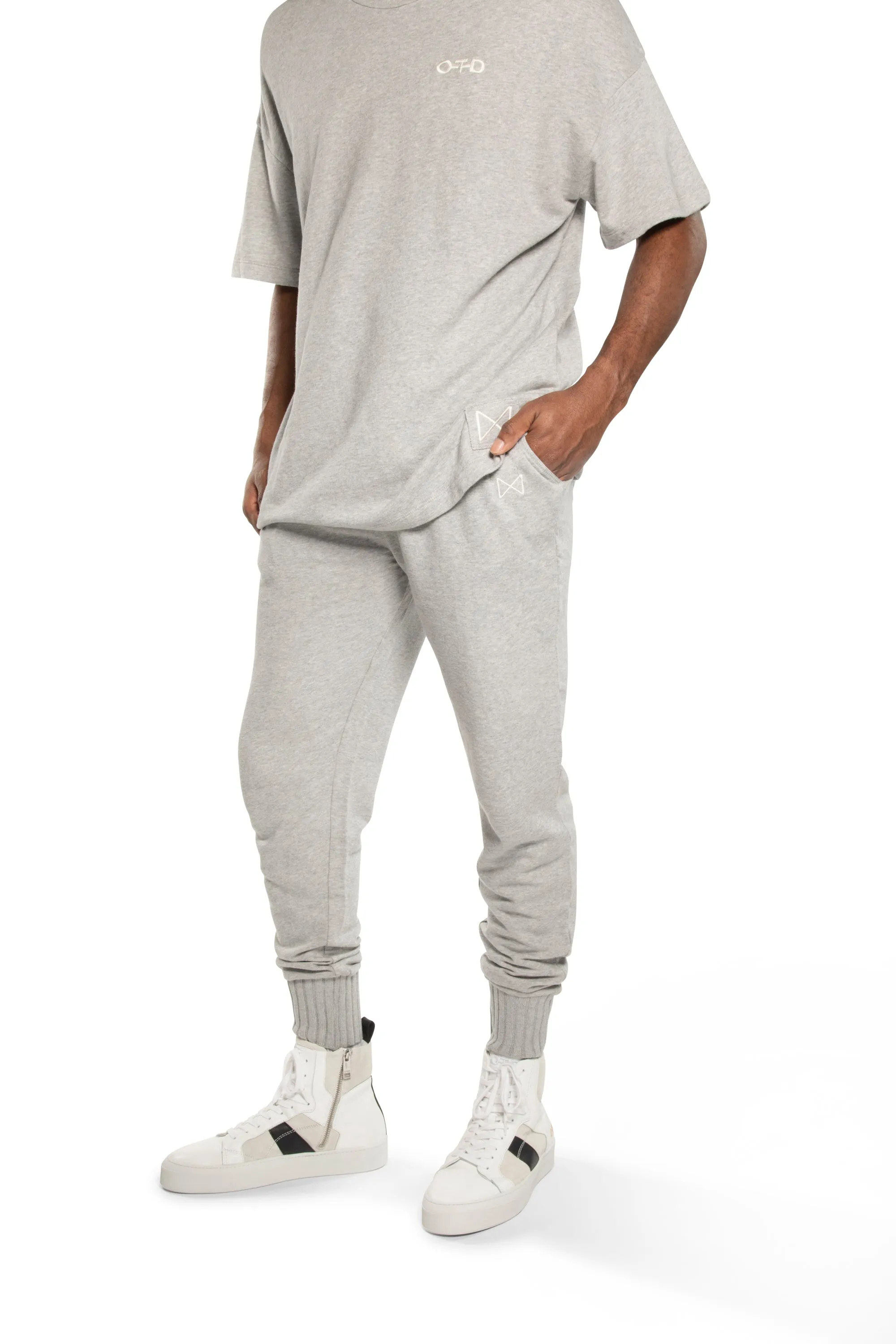 Lightweight French Terry Jogger (Light Grey Heather)