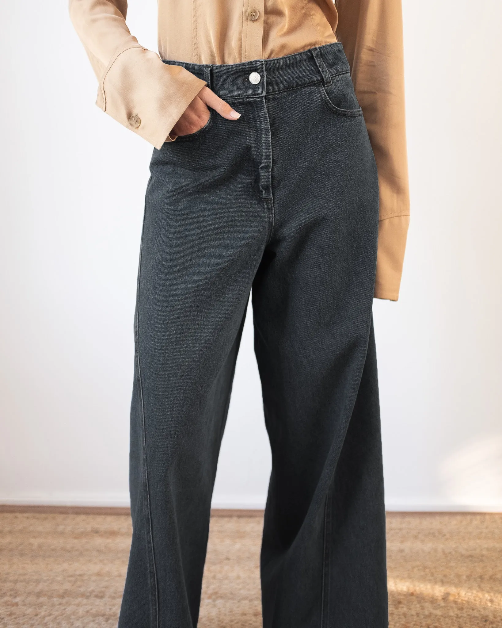 Linda Trousers Organic Cotton Denim Black