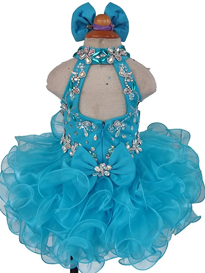 Little Princess/Baby/ Child Glitz Cupcake Pageant Dress with Hair Bow