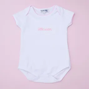 Little Sister Embroidered Short Sleeve Bodysuit
