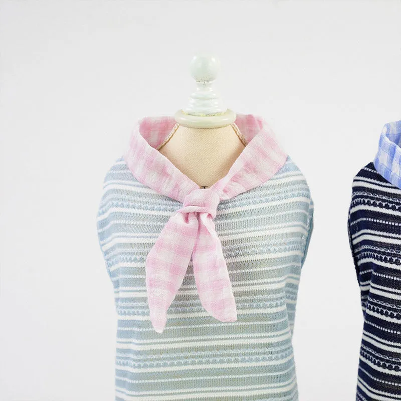 Lovely Eccentric Striped Pattern Summer Small Dog Shirt