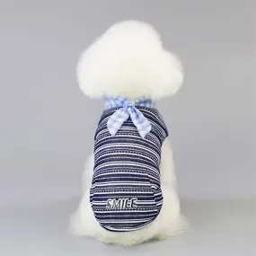 Lovely Eccentric Striped Pattern Summer Small Dog Shirt