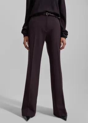 Lyra Flared Pants - Dark Plum