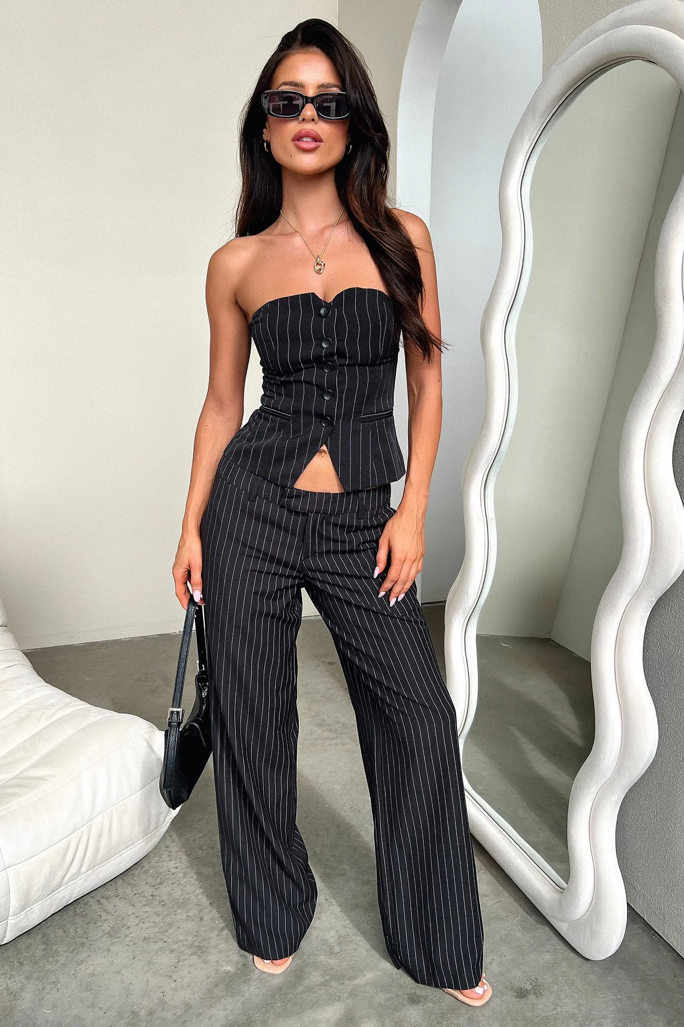 Madden Pants - Black Pinstripe